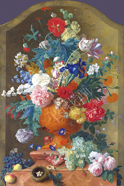 Flowers in a Terracotta Vase